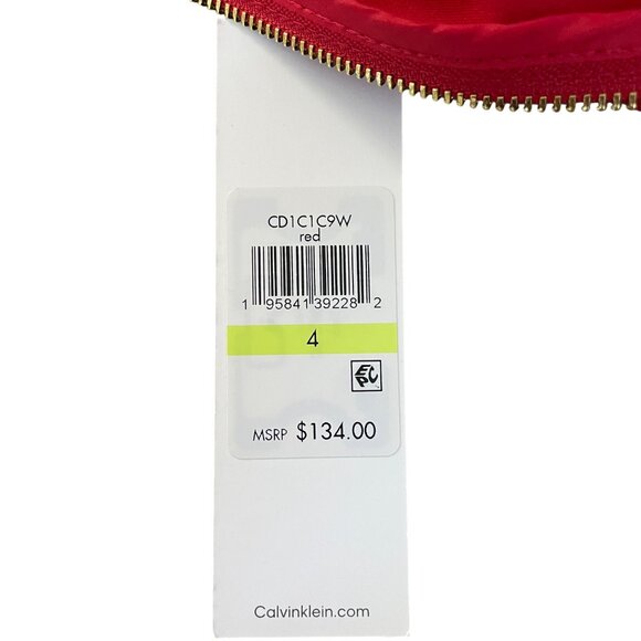 Calvin Klein Women’s Red Bell Sleeve Sheath Dress Stylish Chic Sz 4 - Picture 8 of 9